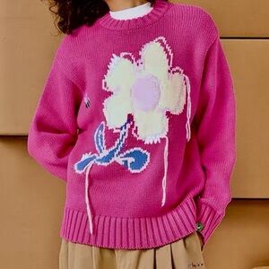Floral Pink Sweater